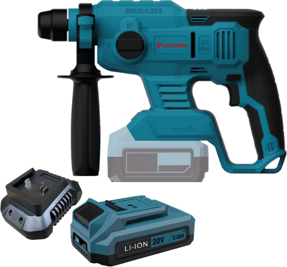 CAT POWER 4225 Akülü Kırıcı Delici Kömürsüz 20 V 2.0 Ah Akü