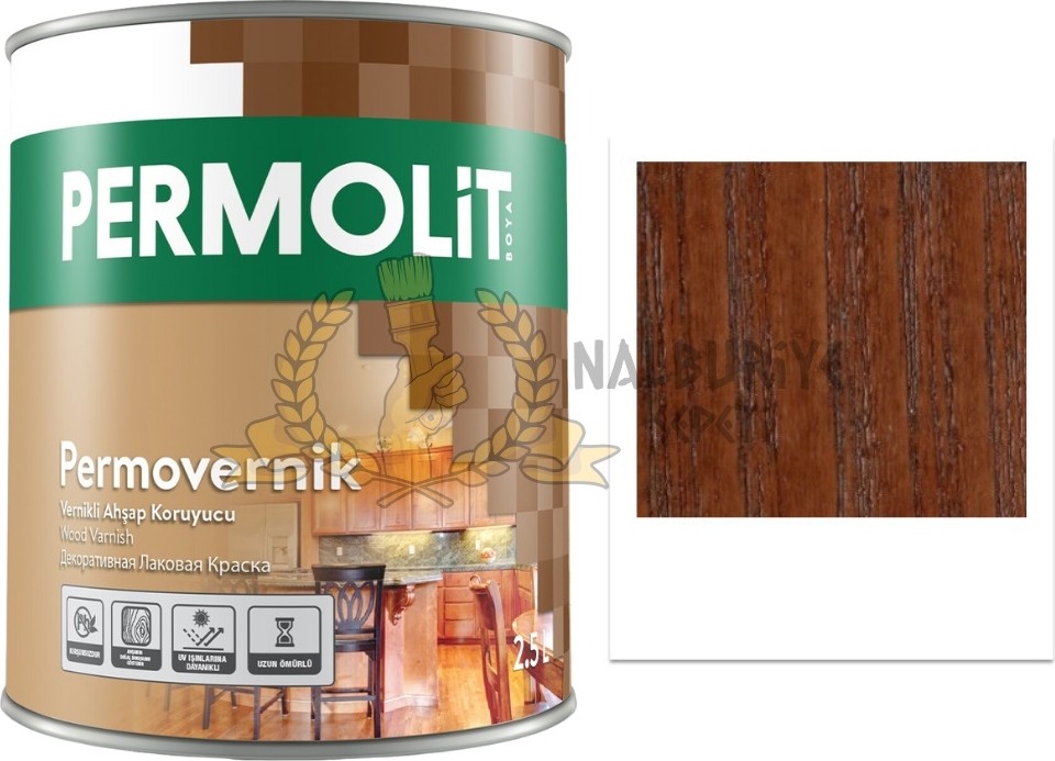 Vernikli Ahşap Koruyucu Boya Kestane 0.75 Lt.