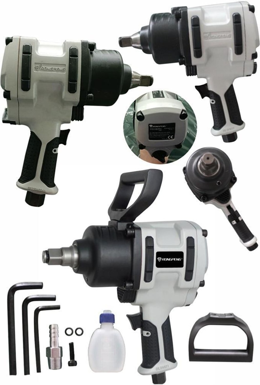 Rongpeng 1/2 Havalı Cırcır Kolu Somun Sökme Sıkma Makinesi RP7412 160 Dev/dak