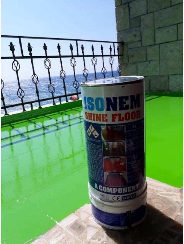Isonem Shine Floor Solvent Bazlı Fayans Boyası 4.5 kg Siyah