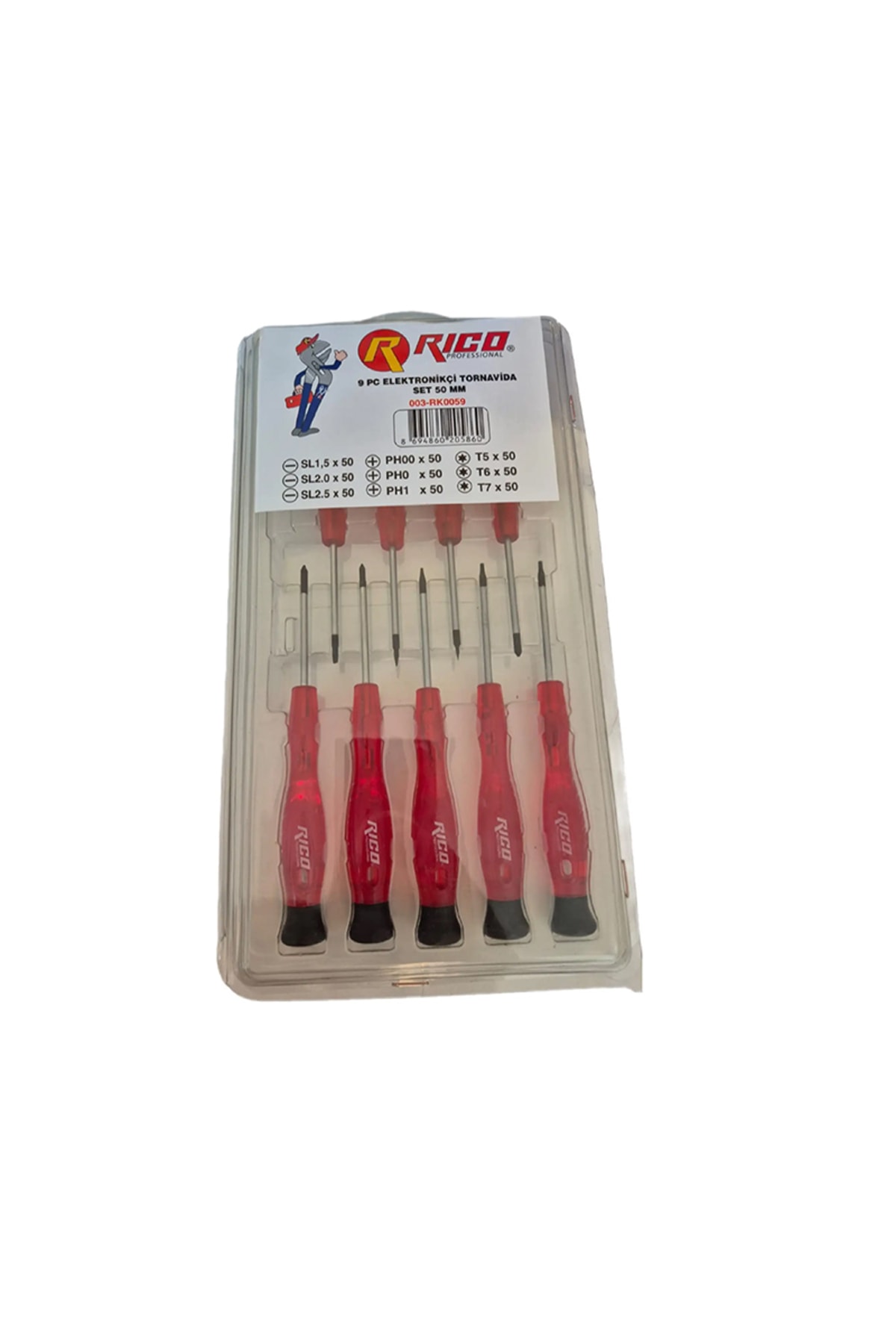 9 Parça Saatçi Tornavida Takımı Seti Ve Torx Set