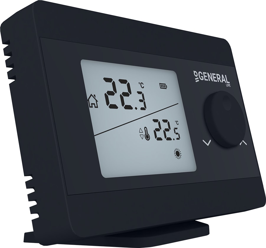 HT250 RF Kablosuz Dijital Oda Termostatı - Siyah