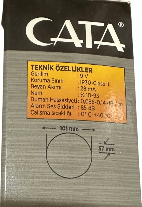 CT-9451 85 Desibel Hassas Algılamalı Pilli Duman Dedektörü (4 Adet)