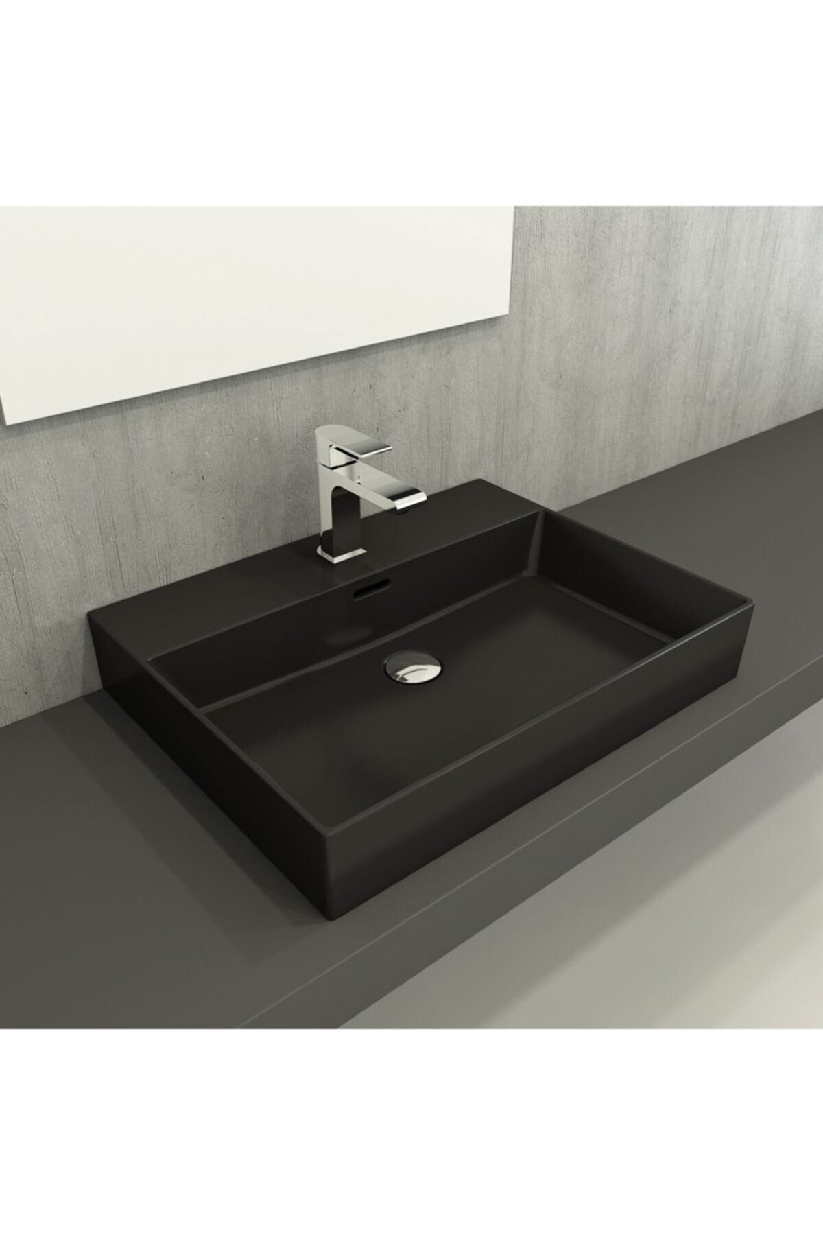 Mılano Lavabo 60 Cm - Mat Siyah