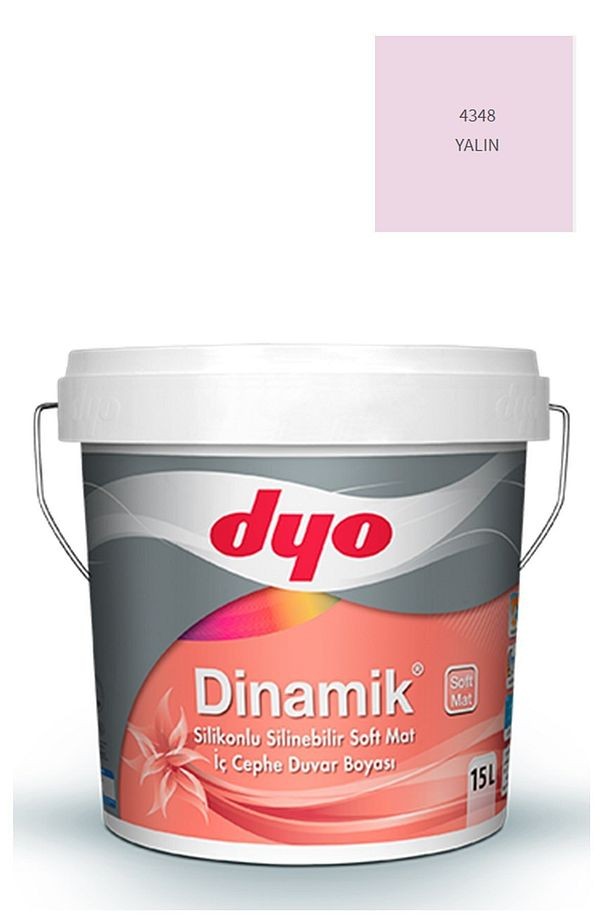 Dinamik Silikonlu Silinebilir Soft Mat İç Cephe Duvar Boyası 4348 Yalın 15 Lt