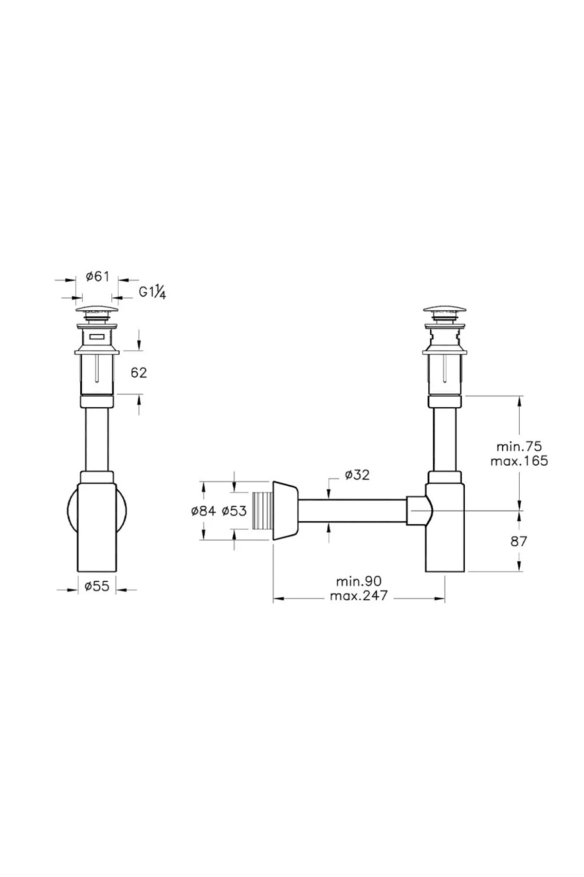 Krom Lavabo Sifonu, A45154