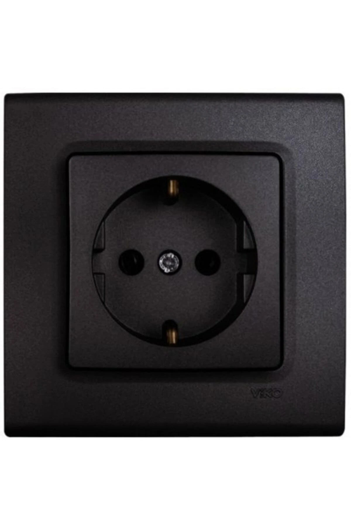 Linnera Life Serisi Gece Siyahı Topraklı Çerçeveli Priz