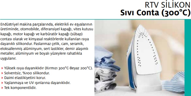Sista Rtv Silikon Sıvı Conta (300° C) Kırmızı 50 gr