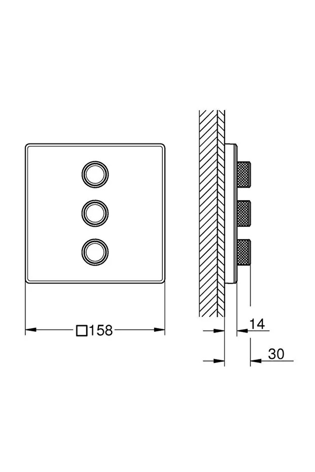 Grohtherm Smartcontrol Üç Noktadan Akış Kontrollü Kumanda - 29158ls0