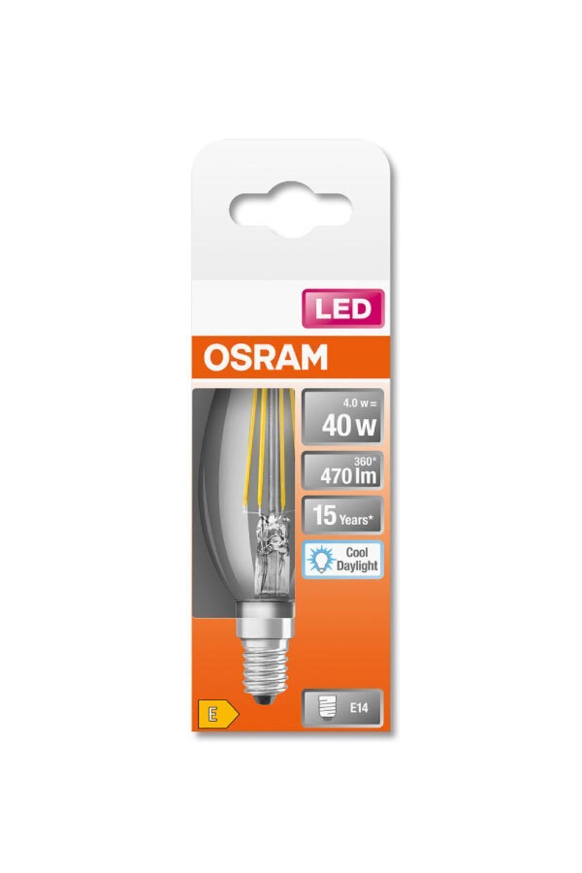 Led Flament 4w 6500k 470lm E14 Duy Beyaz Işık Ampul