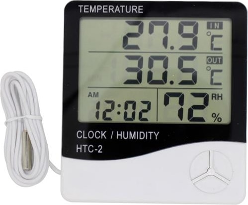 Iç ve Dış Ortam Sıcaklığını Ölçebilen LCD Ekran Saat Göstergeli Alarmlı - TGR5623-6002
