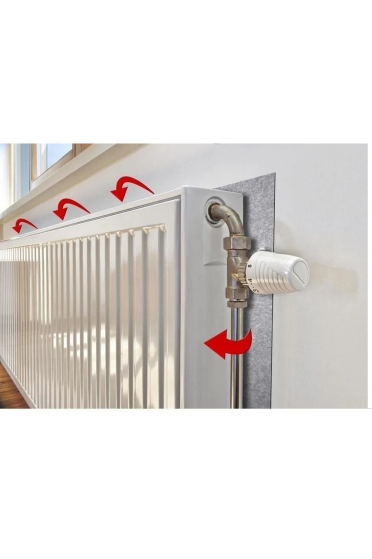 5 Adet Petek Kalorifer Radyatör Arkası Folyolu Plaka Isı Yalıtım Levhası Şilte