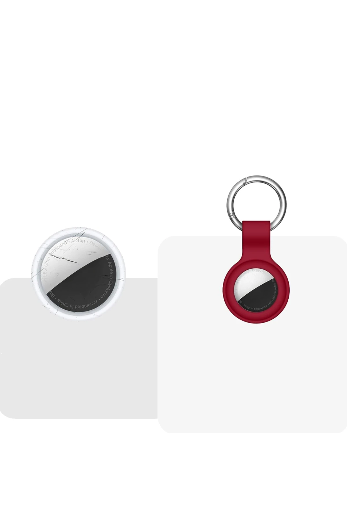 Apple AirTag Uyumlu Silikon Koruyucu Anahtarlık Arkası Kapalı Düşmez Yıkanabilir