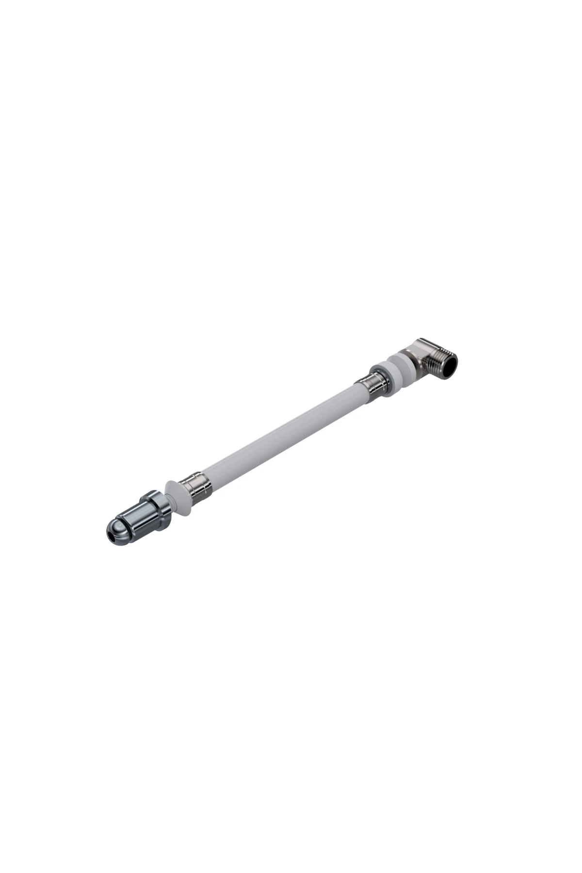 Asma Klozet Esnek Taharet Borusu – Dirsekli | Krom Uç | 200 mm | Kolay Montaj