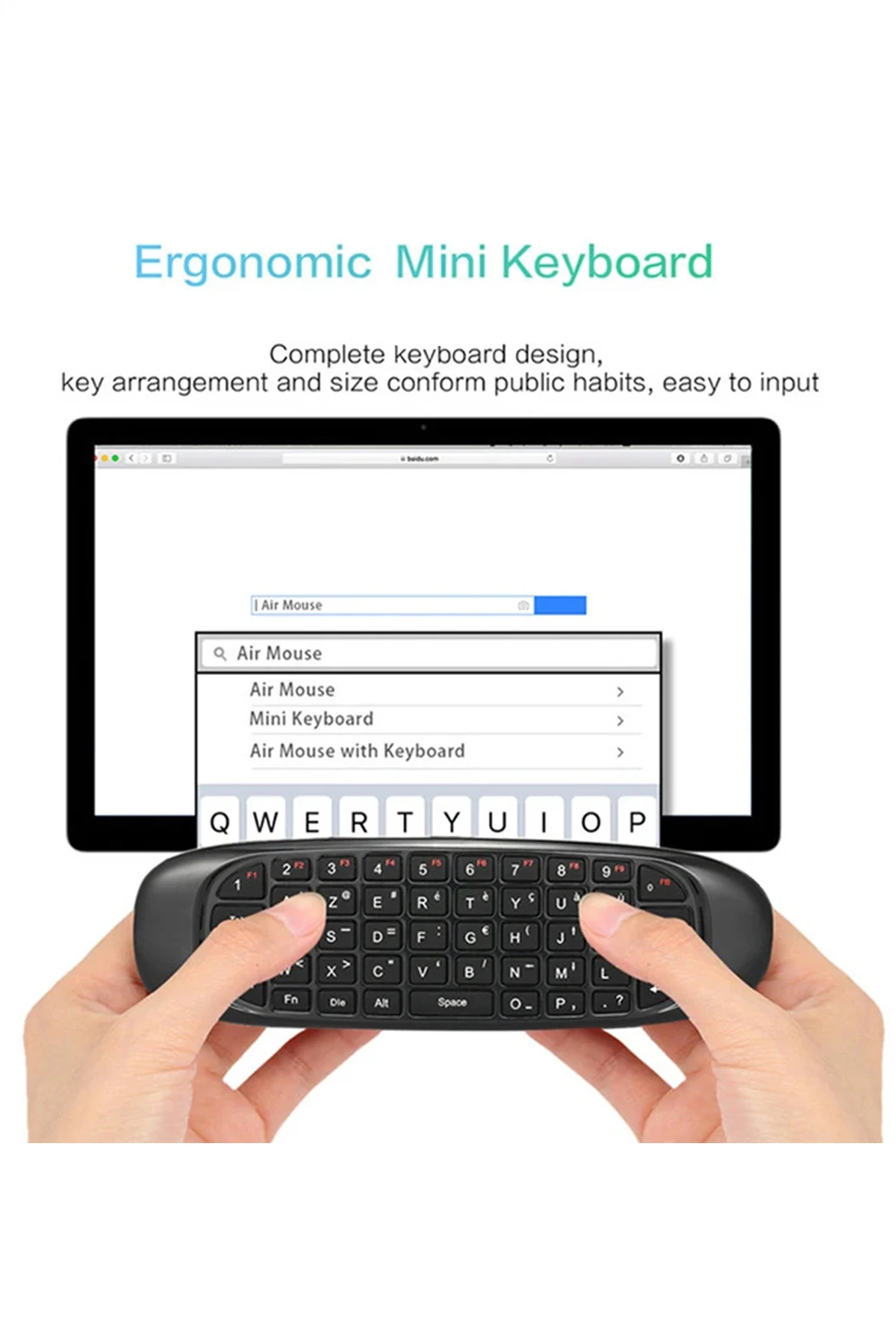 2.4 GHz Air Mouse Klavye Ses Anahtarlı Jiroskop Akıllı Tv Android Box Klavyeli Uzaktan Kumanda