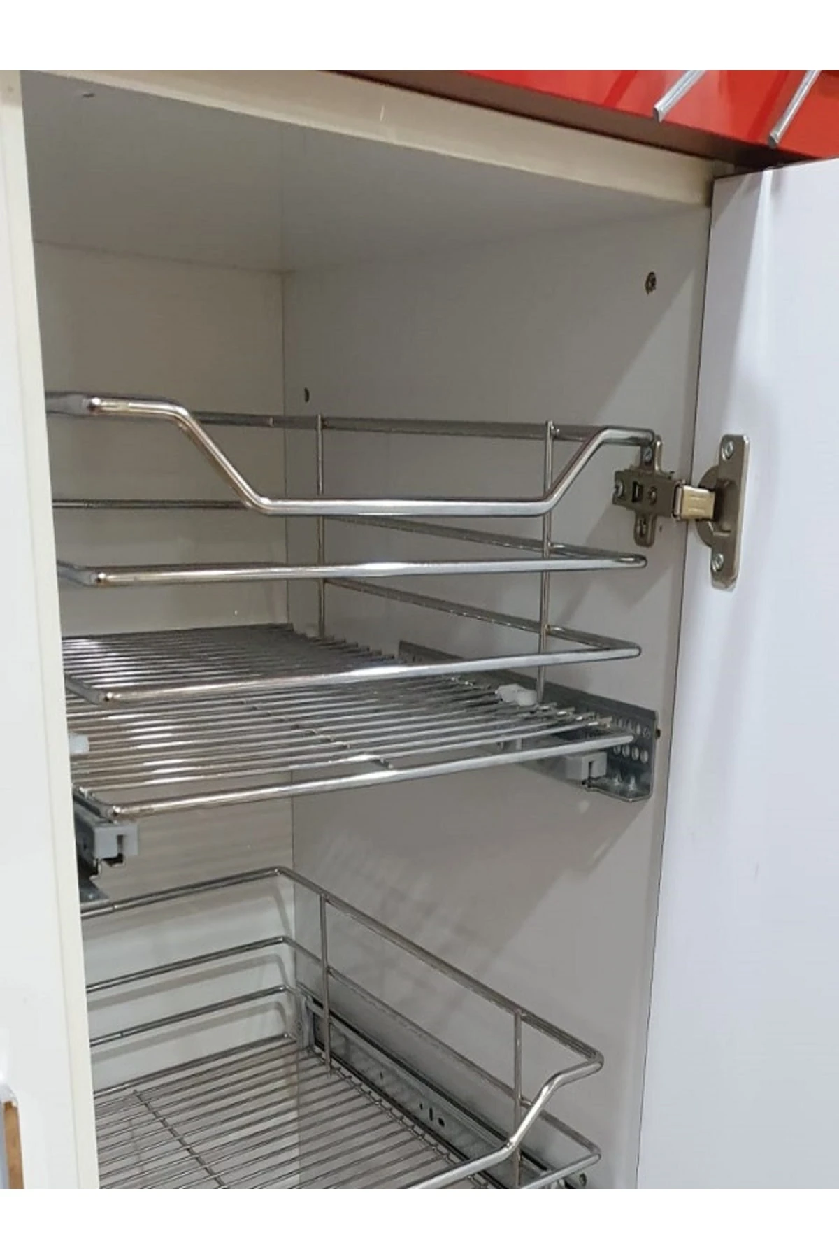 Tandem Raylı Tek Açılım Frenli Lüks Dolap Içi Çekmece 45cm