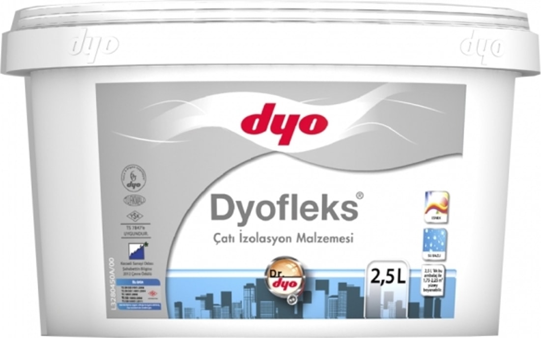 fleks Sıvı Çatı İzolasyon Malzemesi 2,5Lt. Beyaz