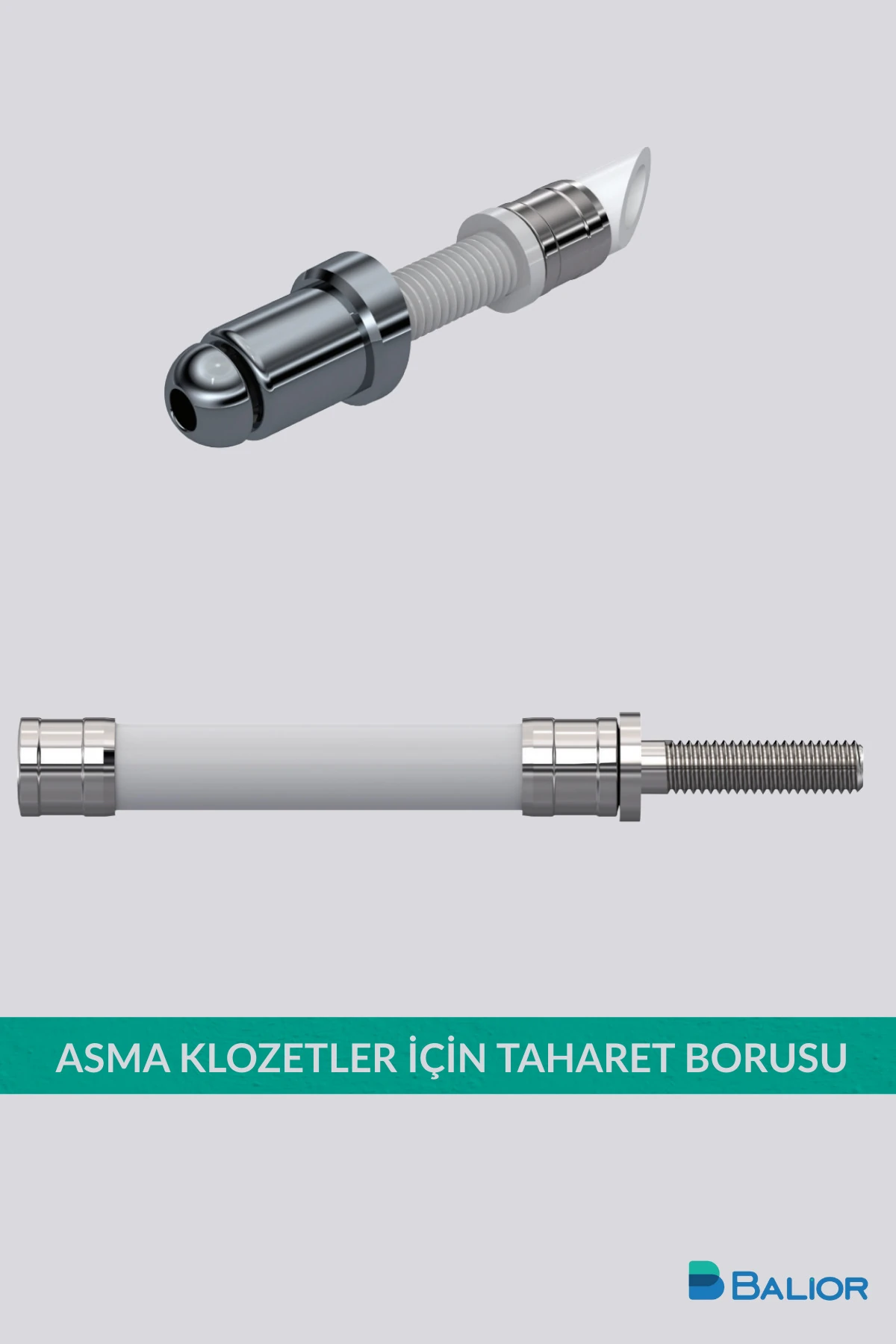 Asma Klozet Esnek Taharet Borusu240 mm Dirsekli Bağlantı