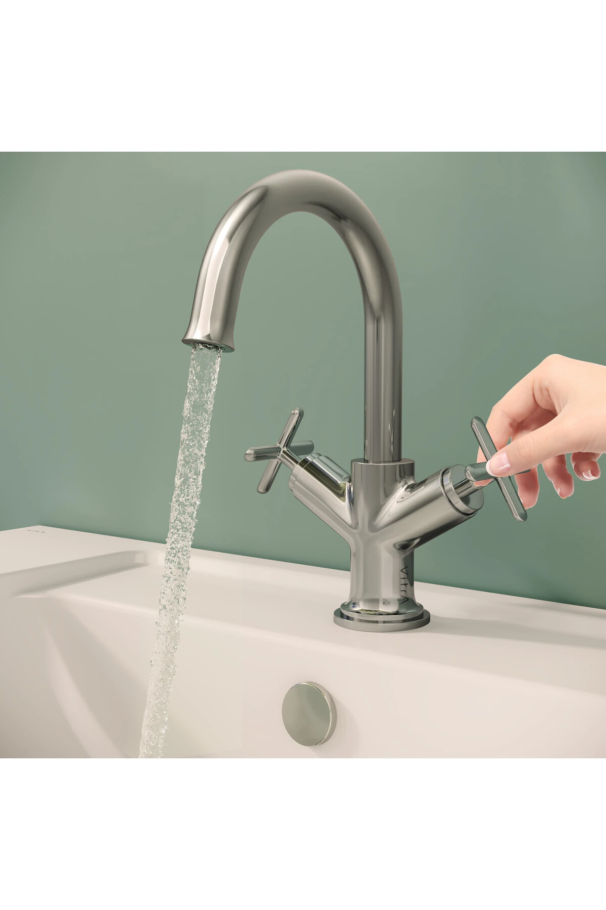 Origin Classic A42884 Lavabo Bataryası, Çift Kumandalı, Krom