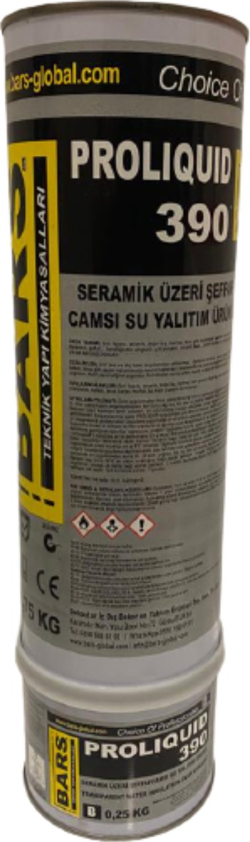 Seramik Üstü Şeffaf Su Yalıtımı (Sıvı Cam) 4 Kg.