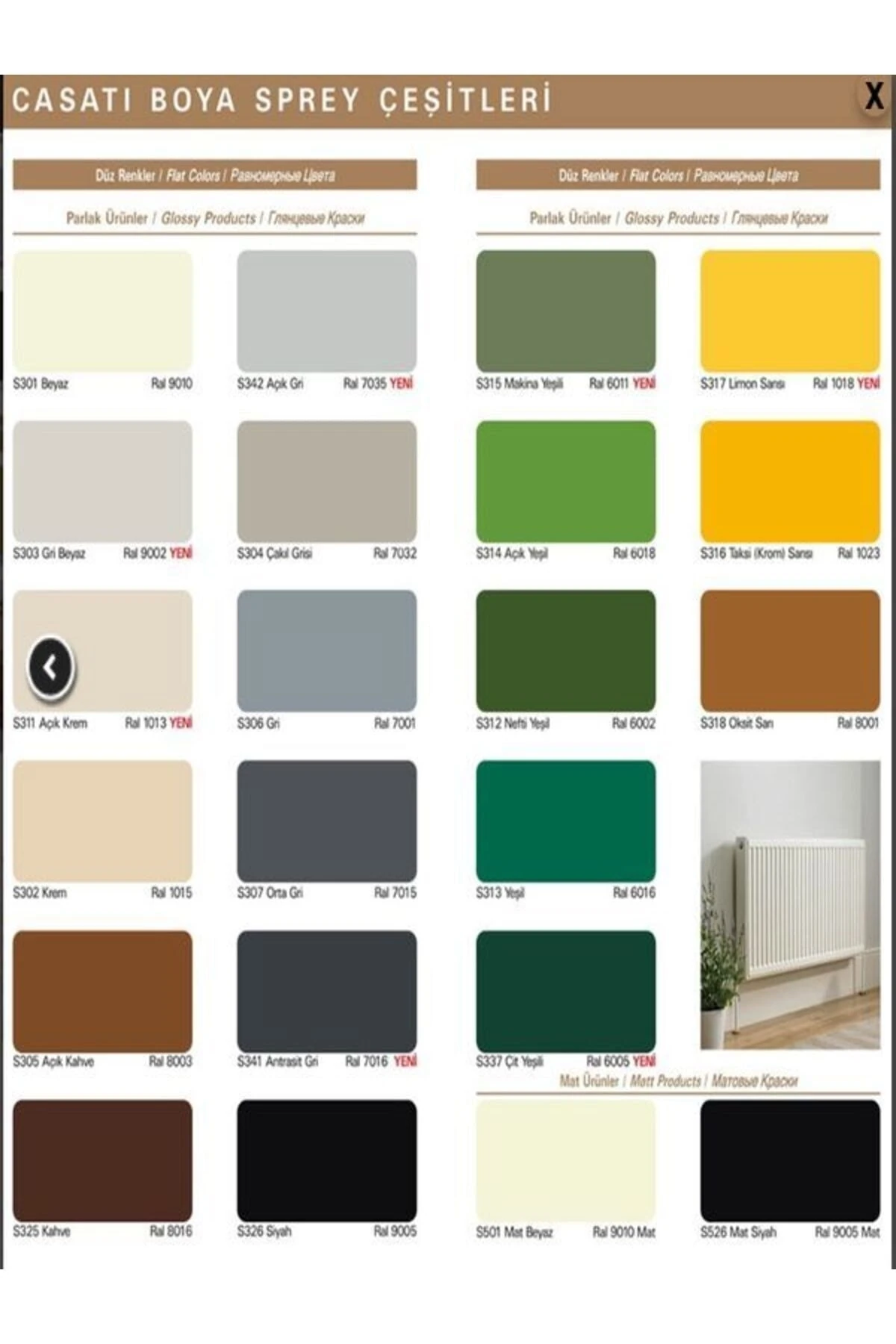 CASATİ METALİK .FLORASAN VE AKRİLİK SPREY BOYA 400 ML