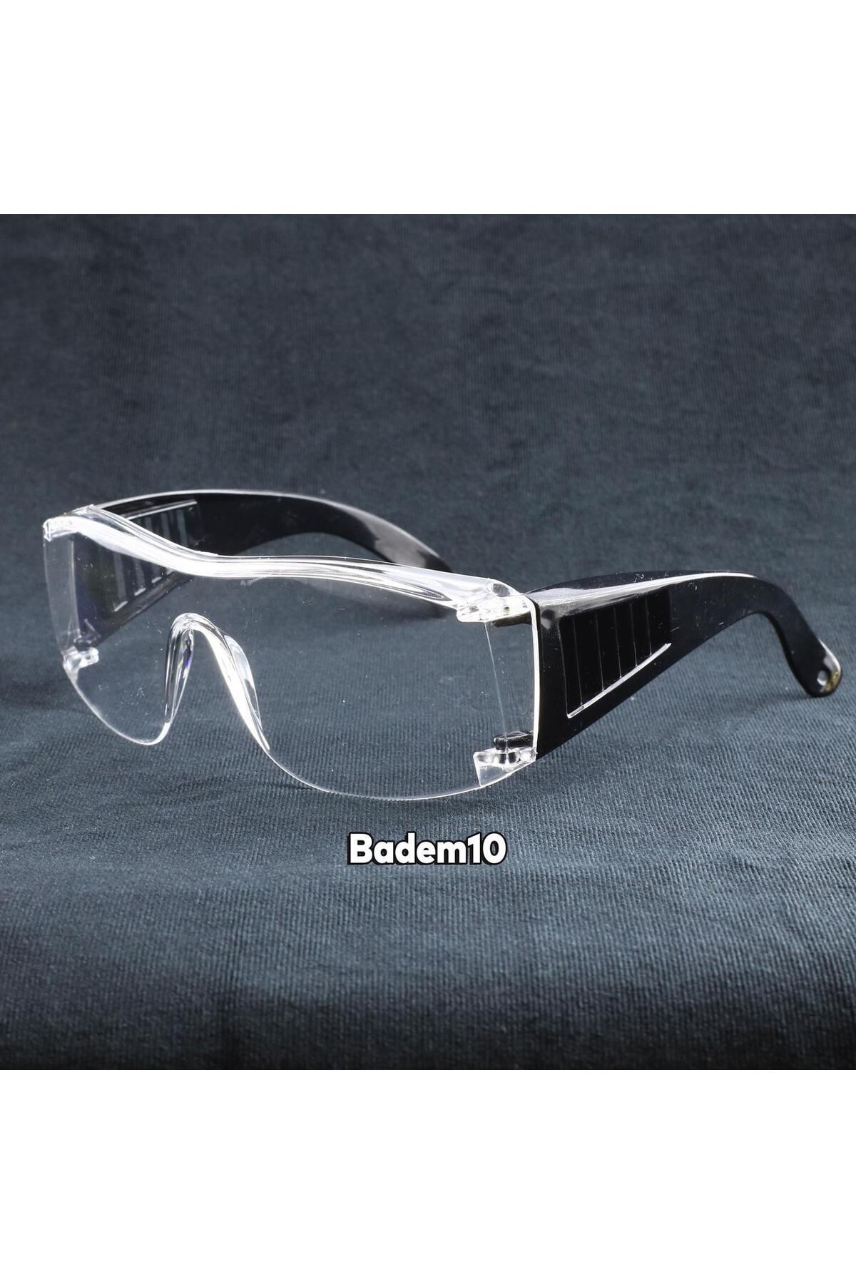 12 Adet İş Güvenlik Gözlüğü Lazer UV Laboratuvar Laborant Koruyucu Kaynak Toz Korumalı Gözlük Şeffaf