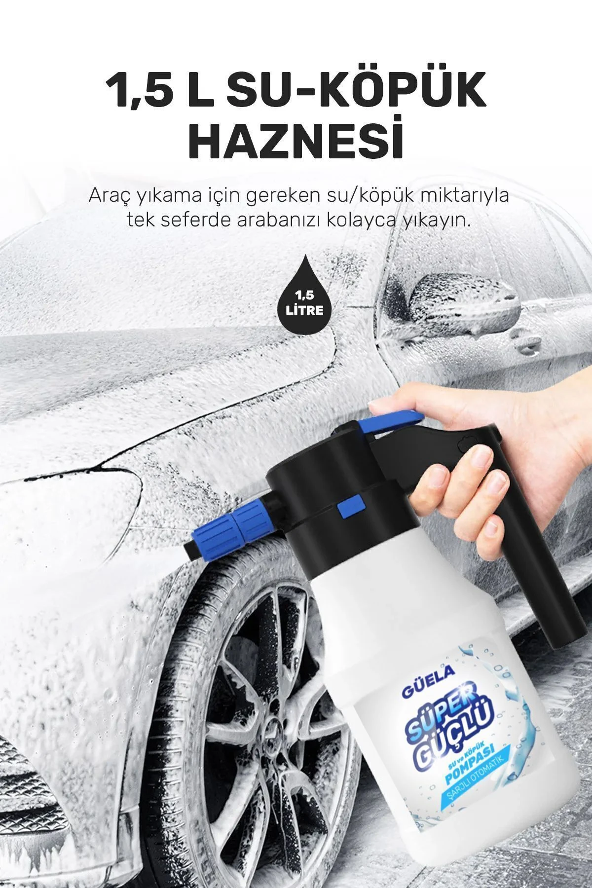 Yeni Model Şarjlı Otomatik Yüksek Basınçlı Oto Araba Yıkama Ve Temizleme Köpük Püskürtücü El Pompası