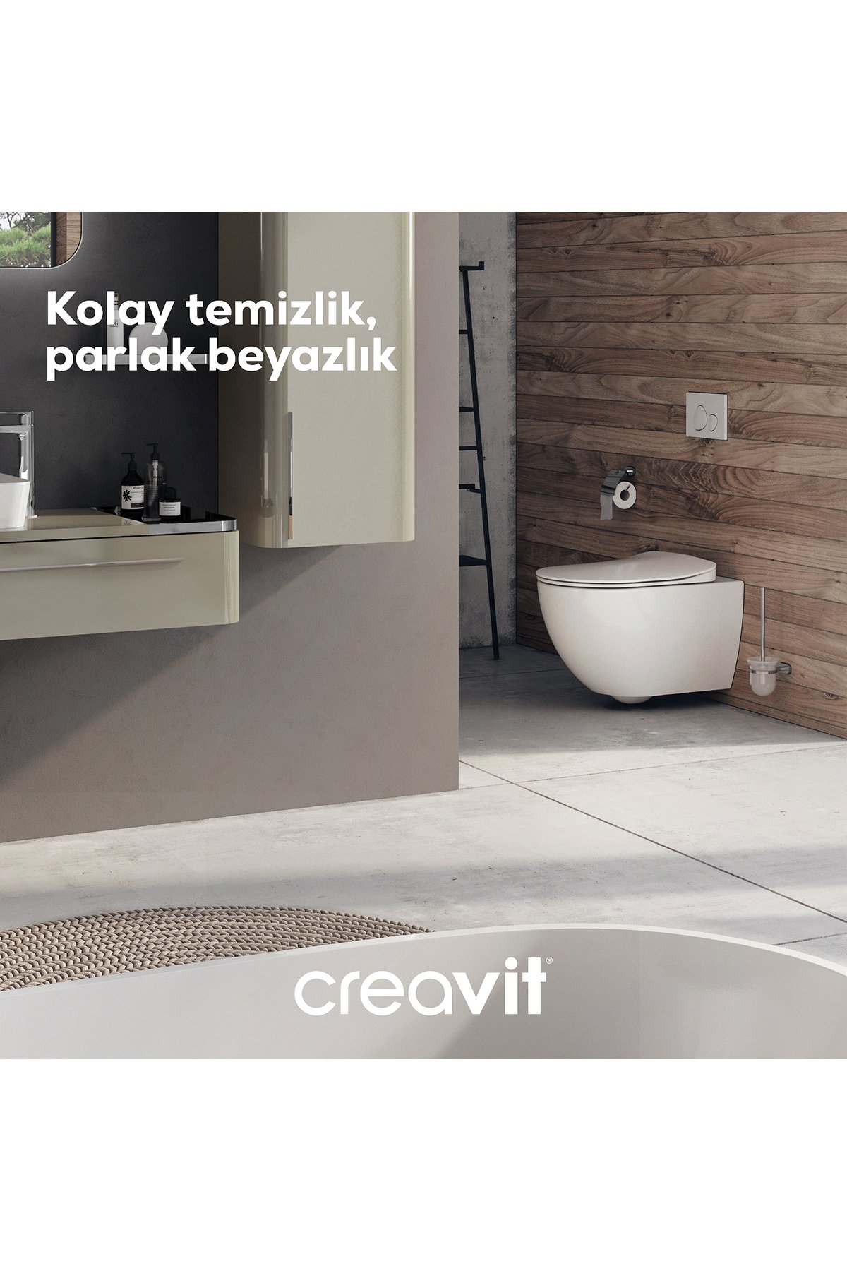 Free Rim-Off Thermoplast Yavaş Kapanan Klozet Kapaklı Beyaz Set