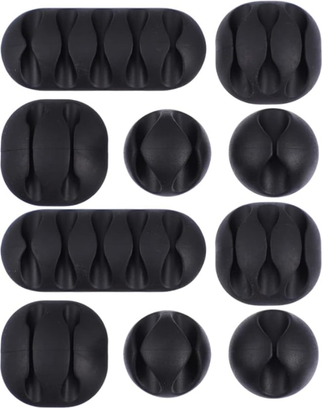 Kablo Klipsi Düzenleyici, 10'lu Kablo Düzenleyici, Ev, Araç, Ofis Için Masa Altı Kablo Yönetimi, Duvar, Yüzey Için Kalıntı Bırakmayan Yapışkan, Şarj Kablosu Düzenleyici,