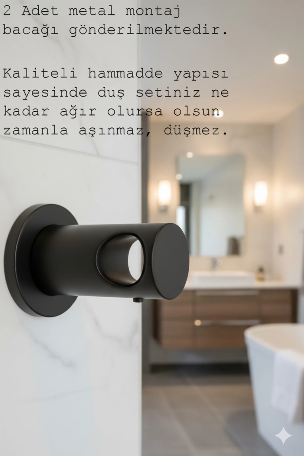 Robot Duş Takımı Metal Bacaklı ve El ve Tepe Başlığı Siyah Renk Lüks Ağır Tip Banyo Duş Seti