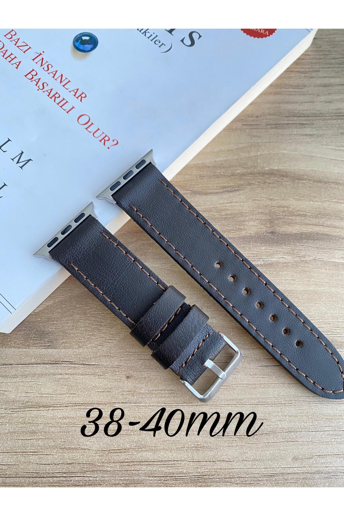 38mm ve 40mm Uyumlu Gerçek Deri Akıllı Saat Kordonu. Gerçek Deri Akıllı Saat Kordonu.