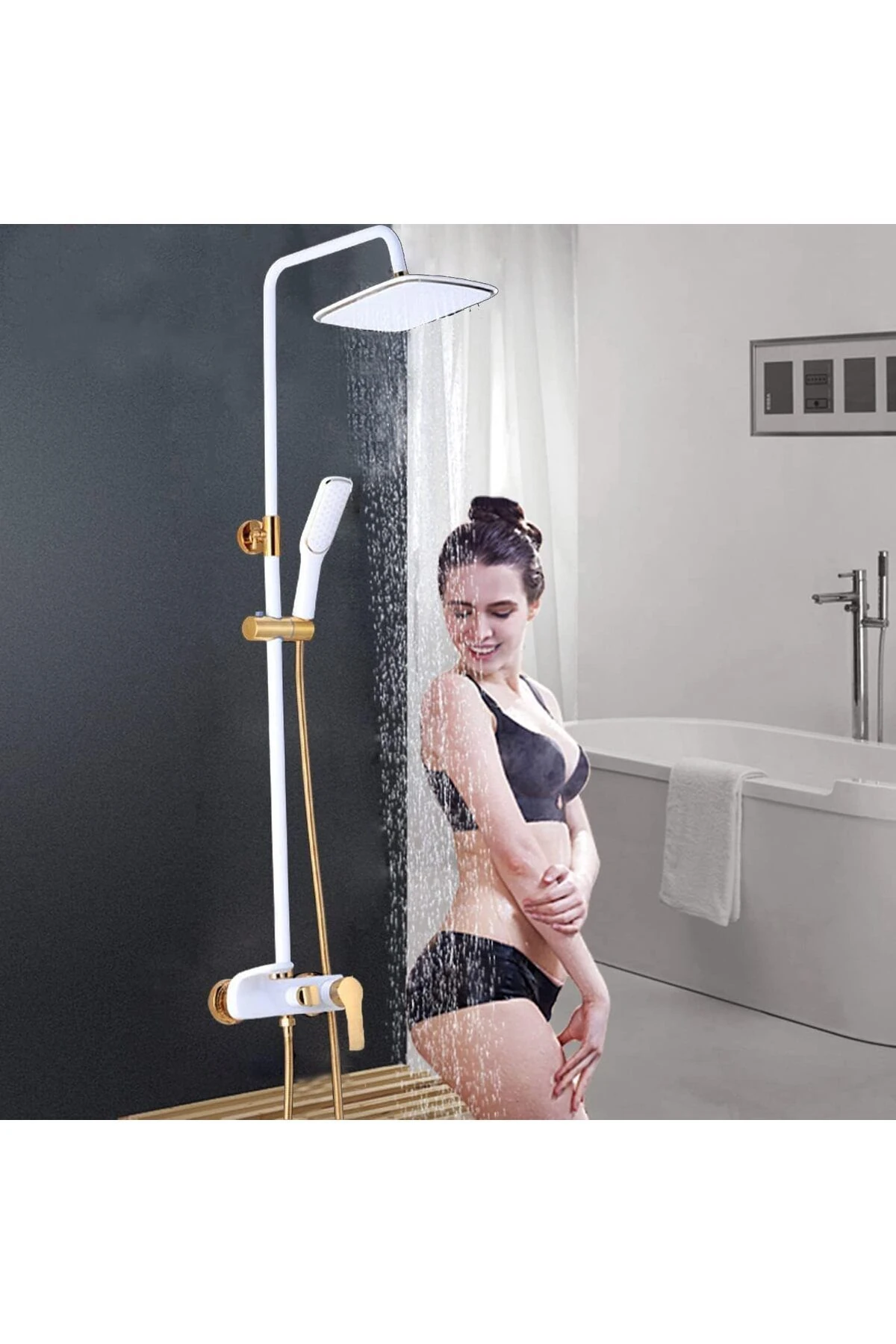 Banyo Bataryası Duş Seti El Duşu Ve Tepe Duş Hariç Komple Beyaz Tasarımdır 7 Yıl Garantili Ithal