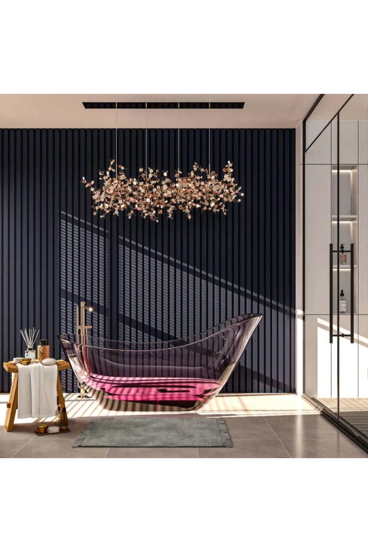 240 CM 12 ADET KENDİNDEN YAPIŞKANLI 8 MM AHŞAP ÇITA - ANTRASİT GRİ