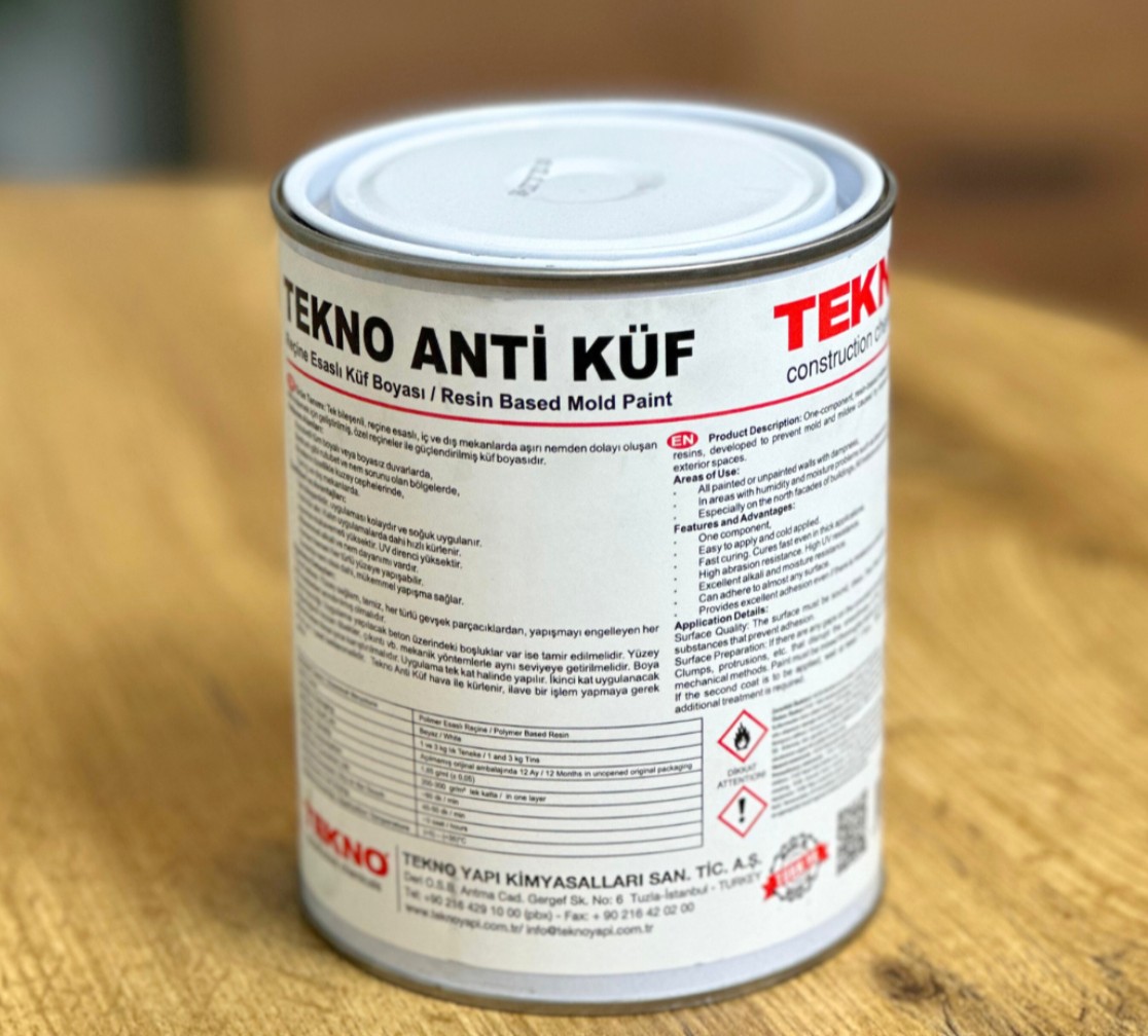 Anti Küf Reçine Esaslı Nem Rutubet Küf Boyası 1 ve 3 kg