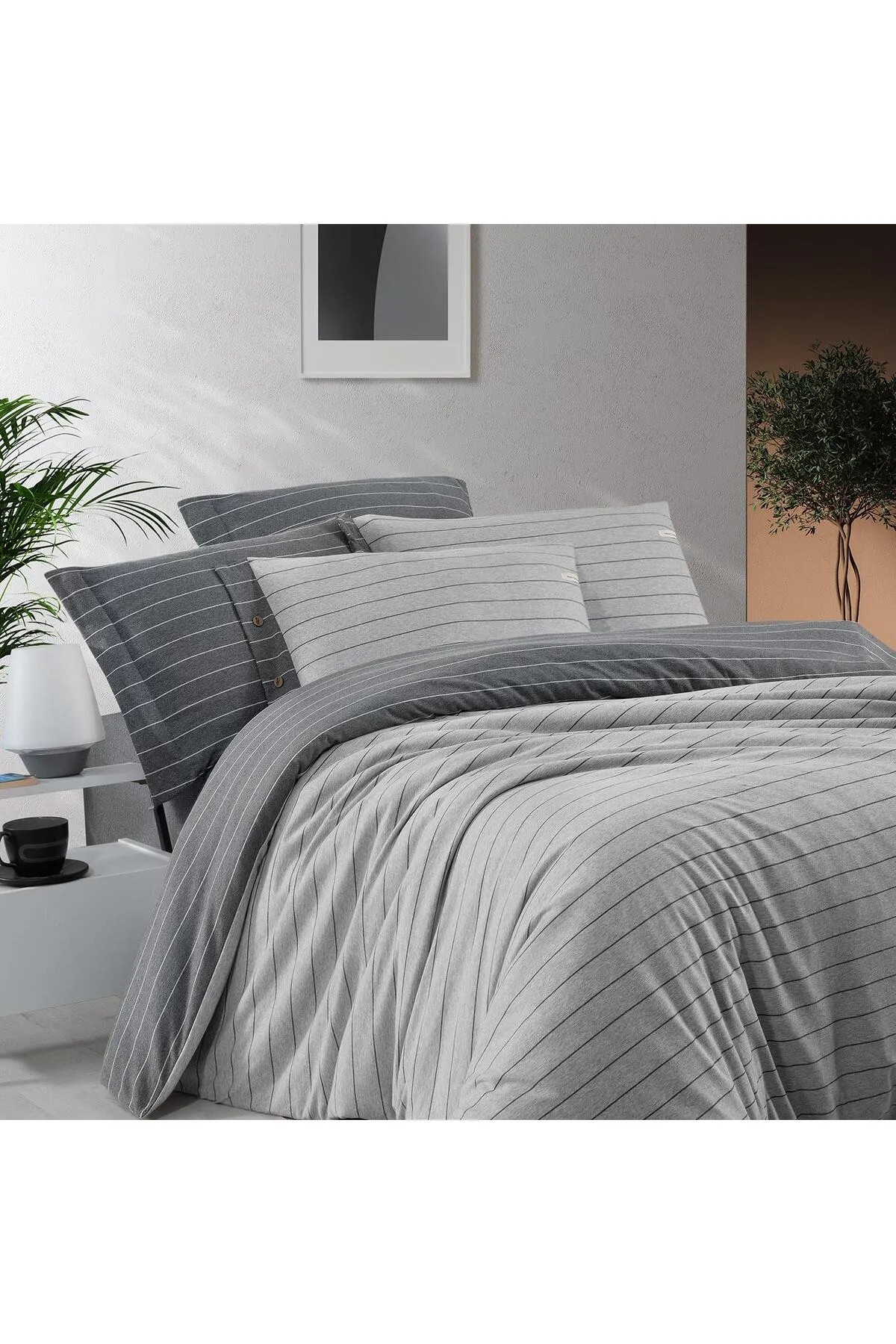 Mood Comfort Ferra Tek Kişilik Nevresim Takımı Gri