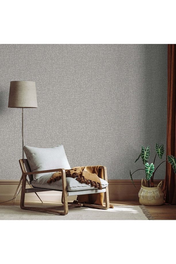 Roka 23109-3 Kendinden Desenli Kabartmalı Modern Düz Sade Duvar Kağıdı