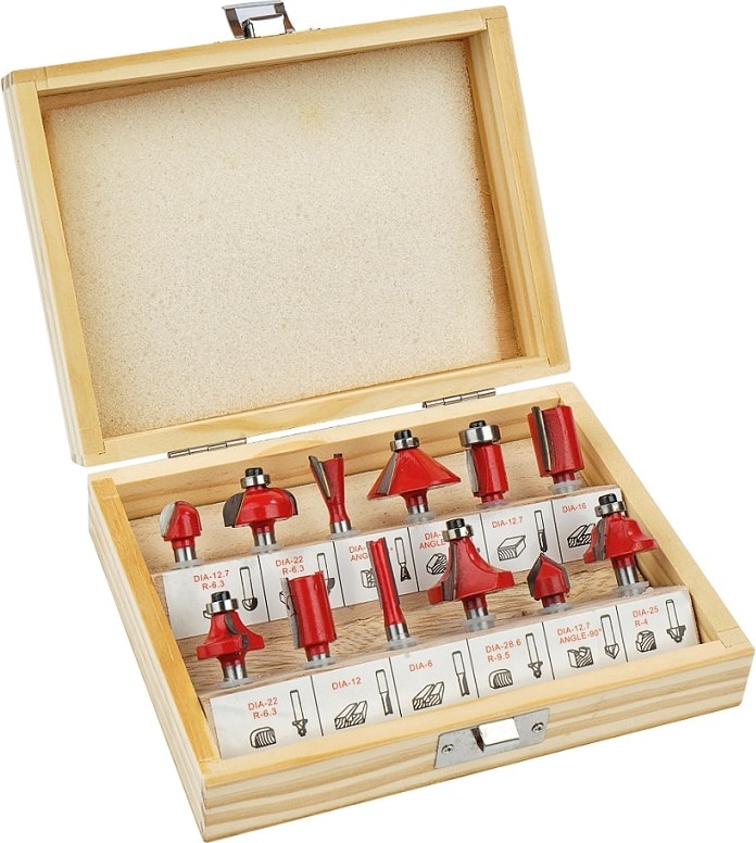 BOSCH tool Freze Uç Set 12 Parça 8mm