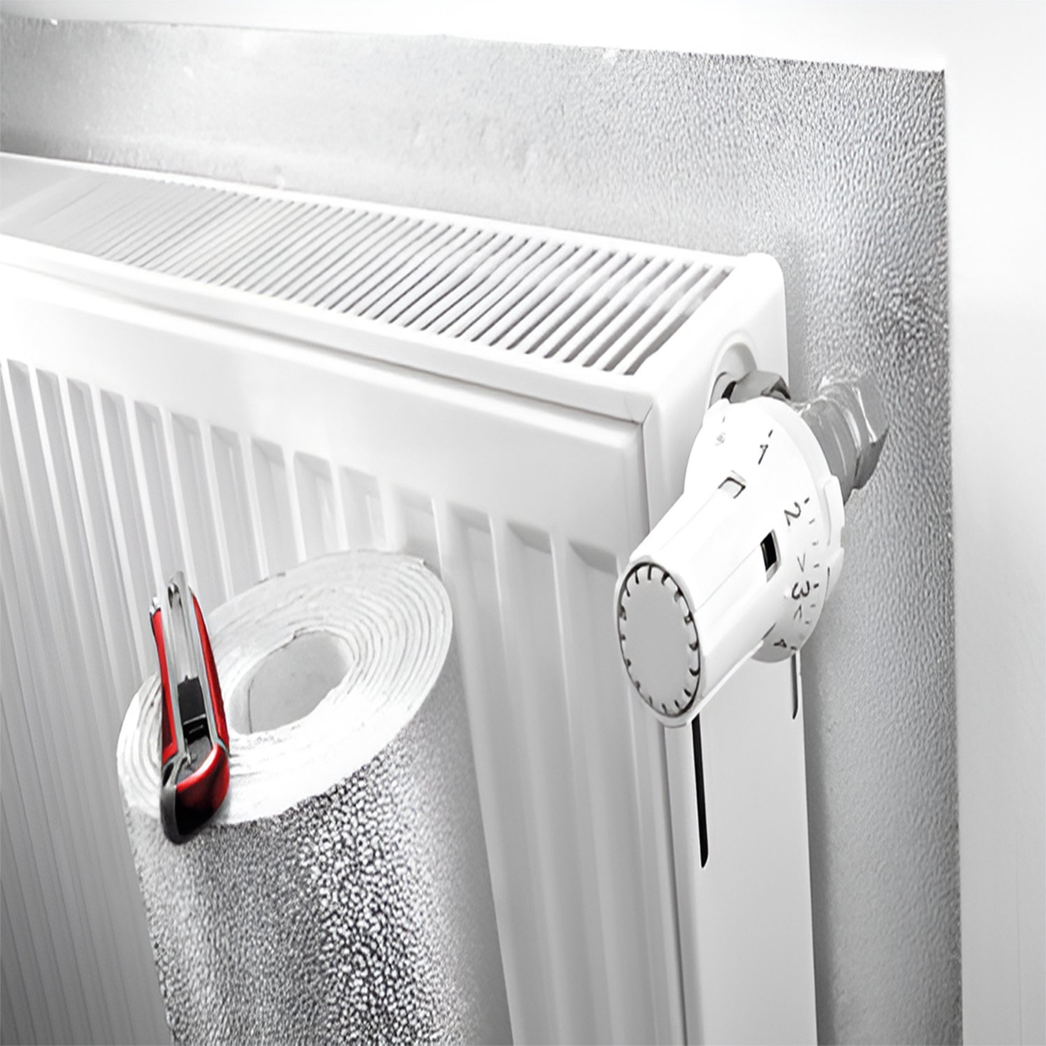 Trendbuy 10MM 3 Adet Isı Yalıtımı Elektrik & Doğalgaz Tasarrufu Kalörifer Petek Arkası Izolasyonu Levhası Yansıtıcı Metalize Alüminyum Yüzey Flexible Özellikte Rulo Şeklini Alabilen Plaka