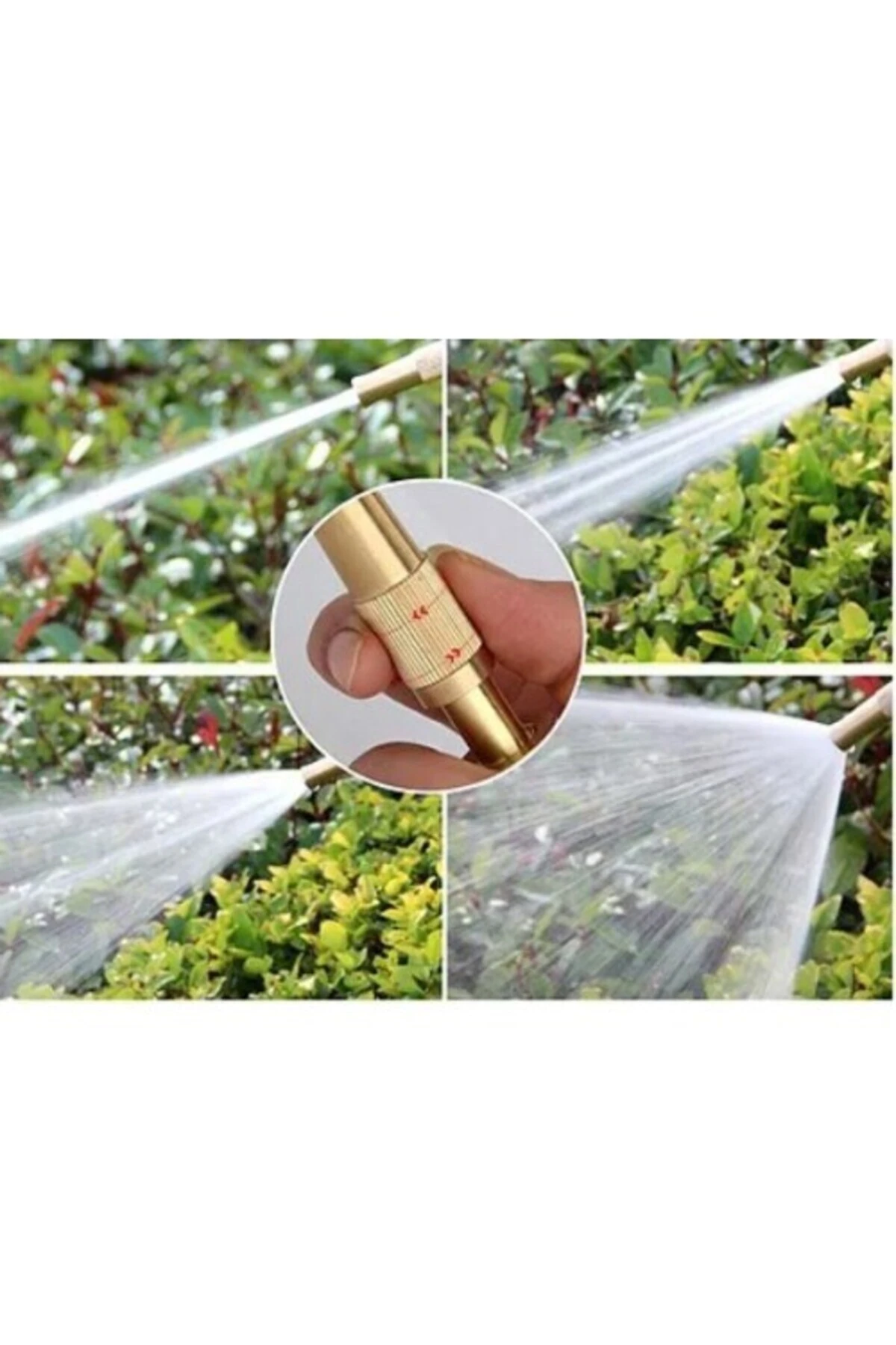 Yüksek Basınçlı Ayarlanabilir Bahçe Sulama Püskürtme Tabancası Hızlı Araba Yıkama Hortum Ucu Gold