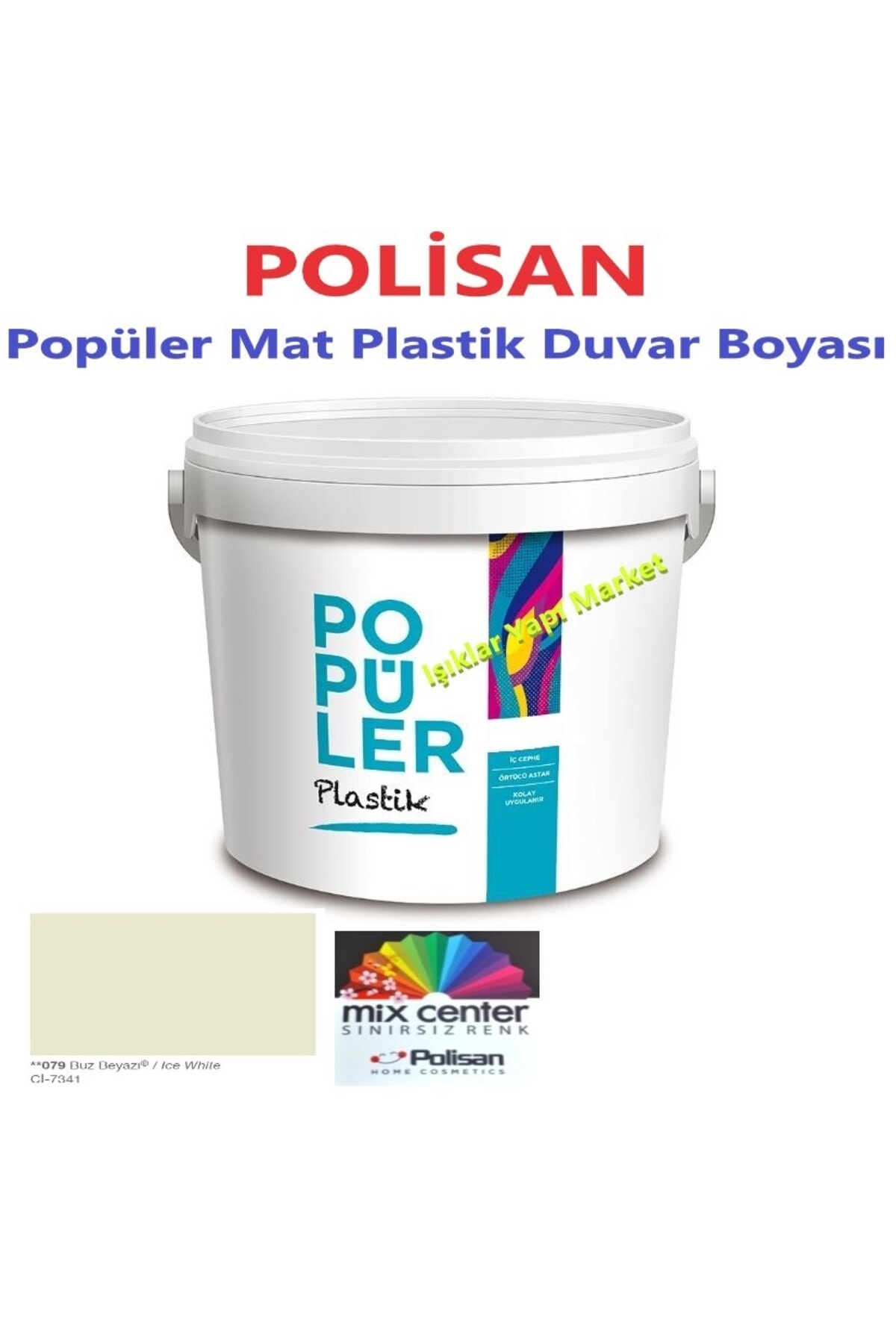 Popüler-plastik-mat-iç Cephe Duvar Boyası-buz Beyazı