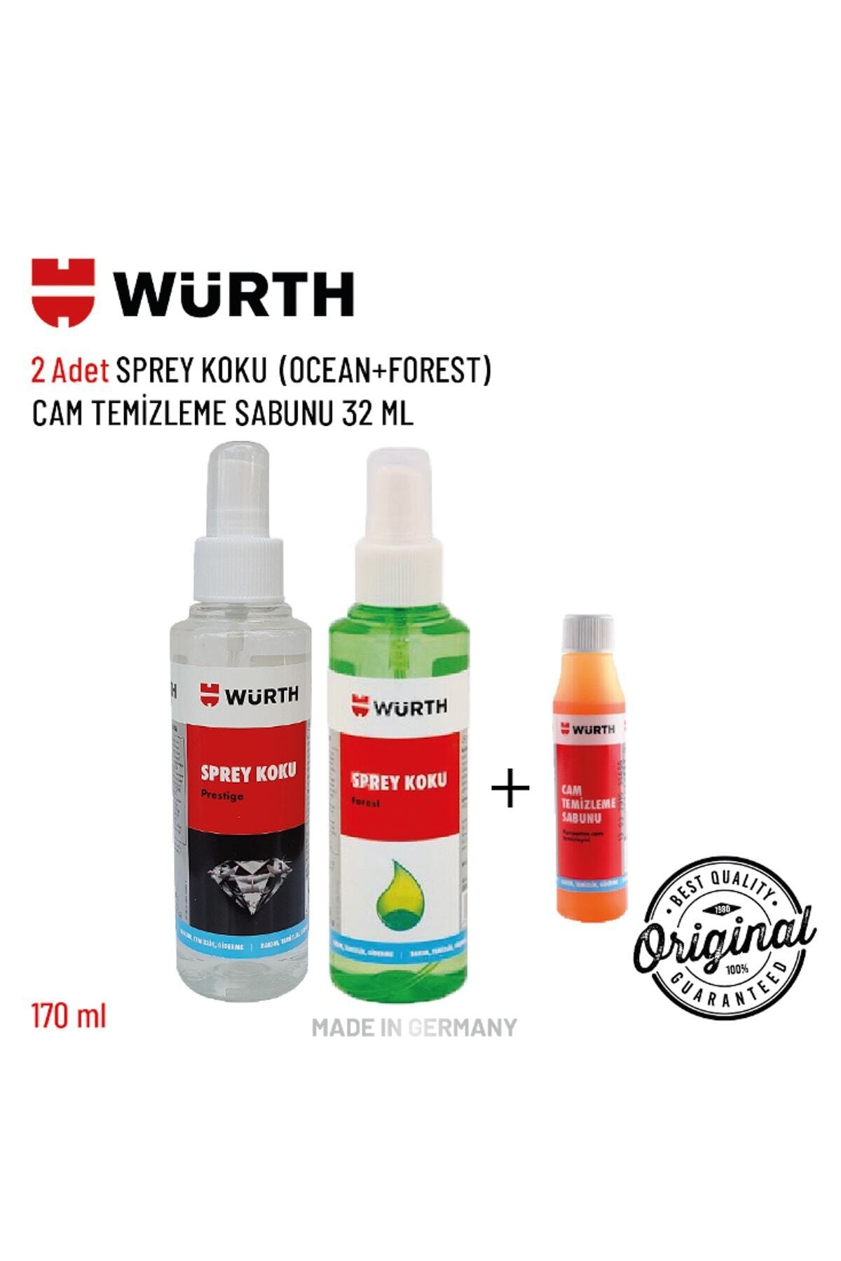 SPREY KOKU SETLERİ  (PRESTİJ+FOREST)+ CAM TEMİZLEME SABUNU 32 ML