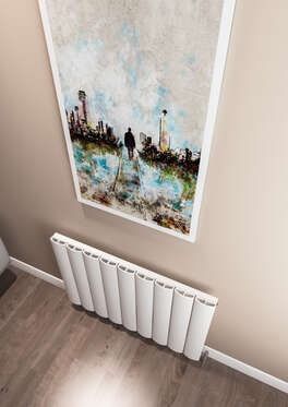 Kavala Yatay Alüminyum Radyatör 850X600 Pütürlü Beyaz (Ral 9016)