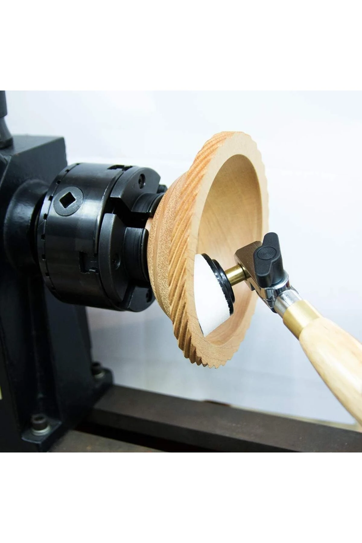 Torna Makineleri İçin Ahşap Zımpara Ünitesi Kase Zımpara Mil Başlık 50mm