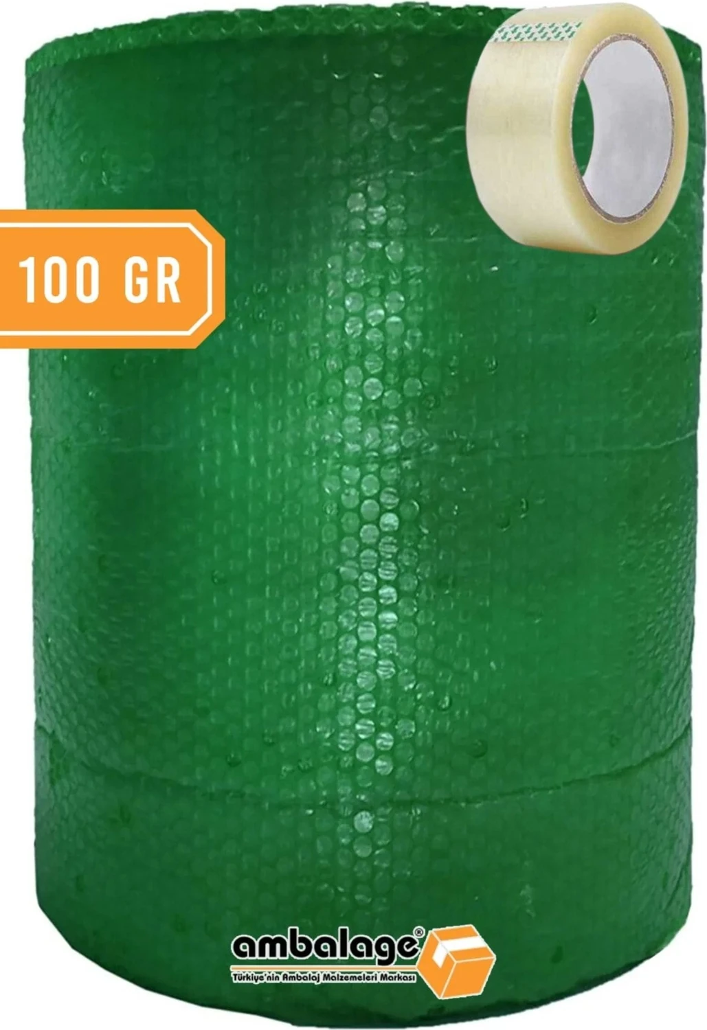 Balonlu Naylon 150CM x 20M 100 gr Yeşil Üç Katlı Kalın Balonlu Naylon Pat Pat Pıt Pıt Koli Bandı