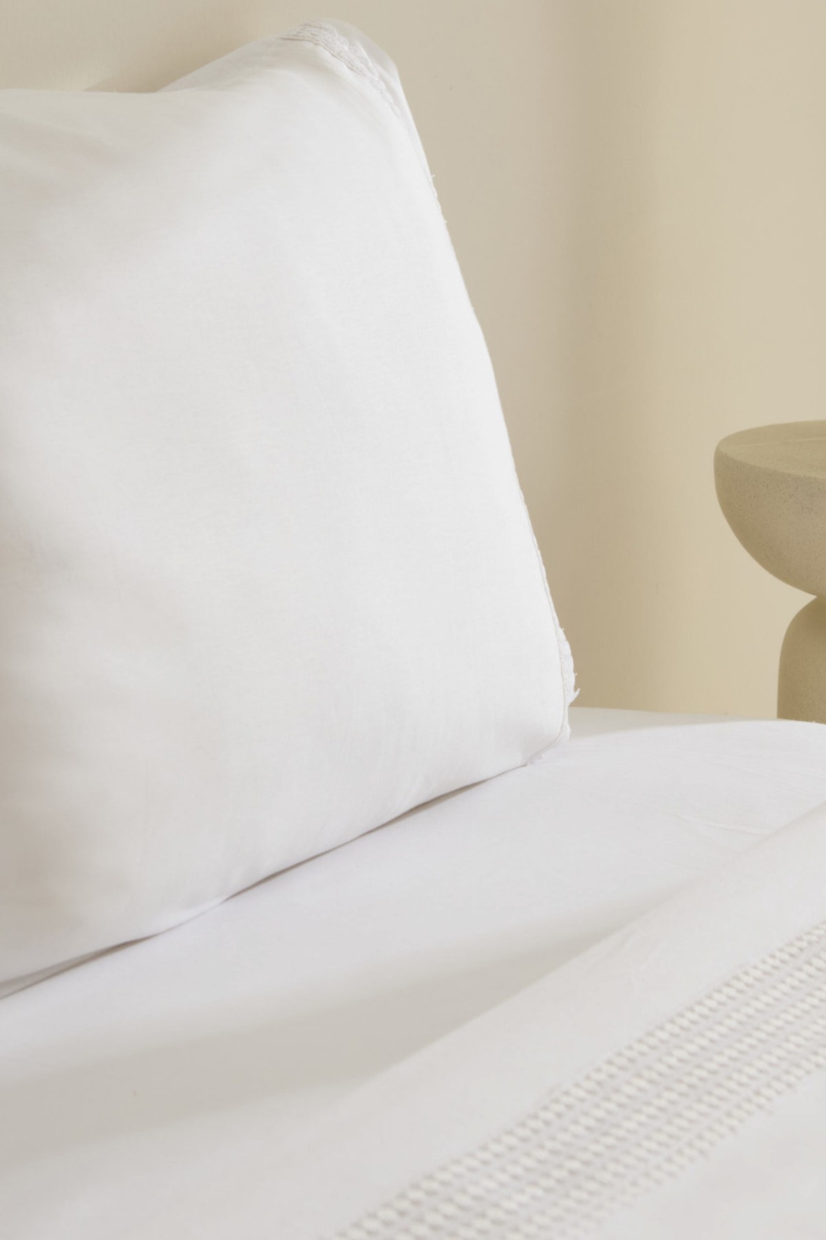 White Collection Fiorenza %100 Pamuk Çift Kişilik Nevresim Takımı Beyaz