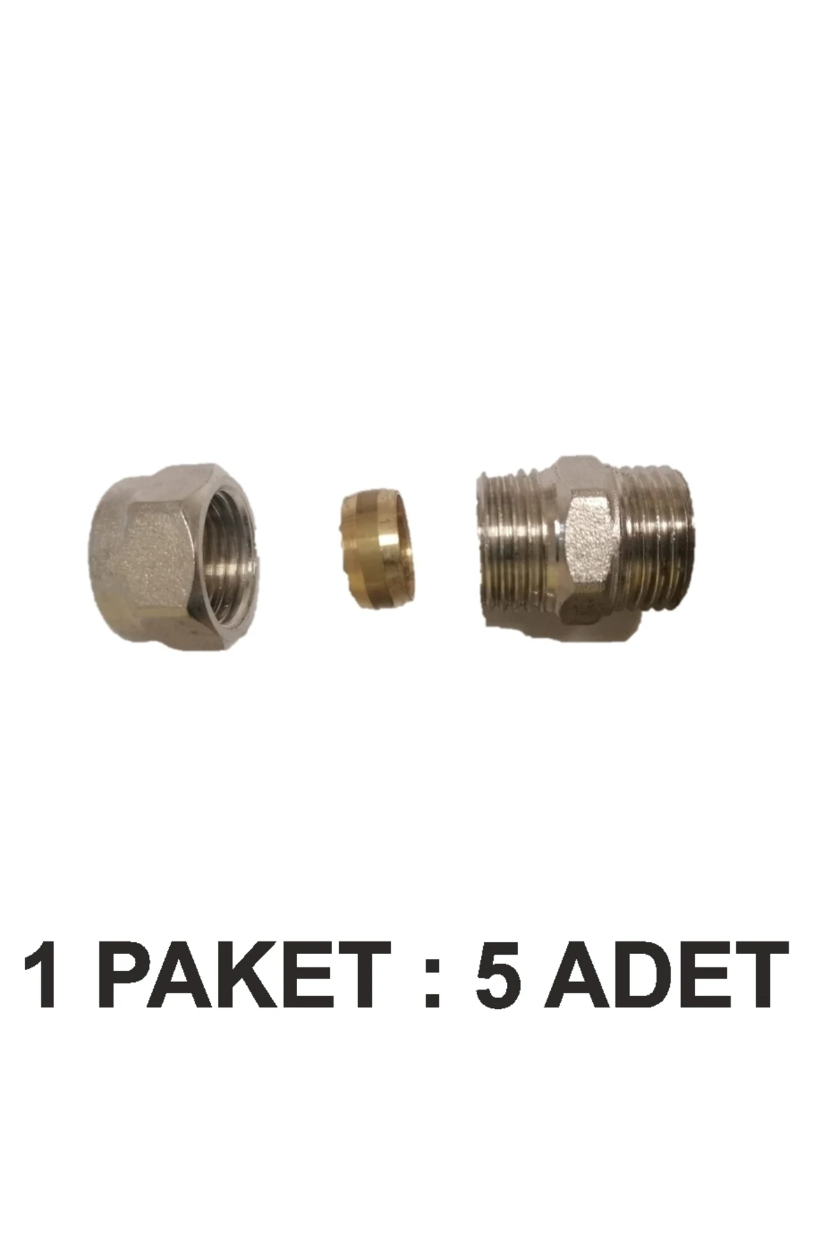 YERDEN ISISTMA PEX  BAĞ REKORU 16x2 ( Nipel - Boru ) 1 adet PAKET 5 LU