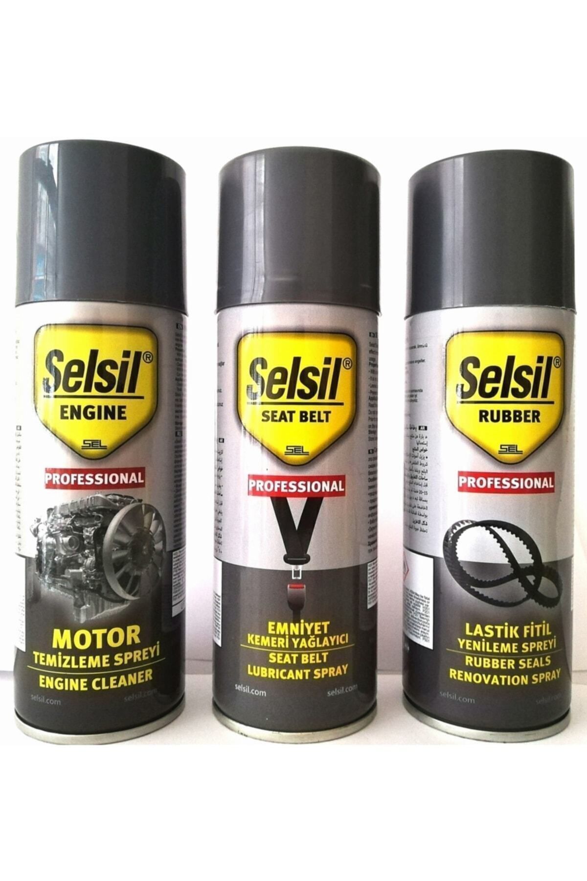Motor Temizleme Spreyi 200 Ml- Emniyet Kemeri Yağlayıcı 200 Ml - Lastik Fitil Yenileme Spreyi 200 Ml