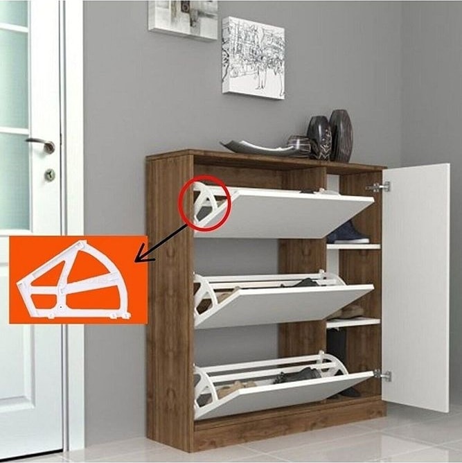 Ayder 2'li Rulmanlı Ayakkabılık Aparatı Beyaz ( 2 Paket )