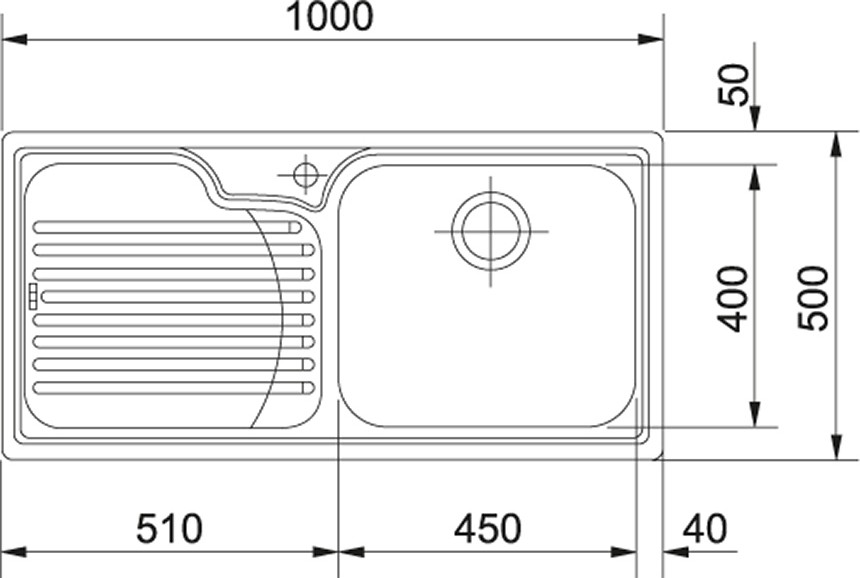 Gax 611 Sol Damlalıklı Tezgah Üstü Galassia Inox Eviye