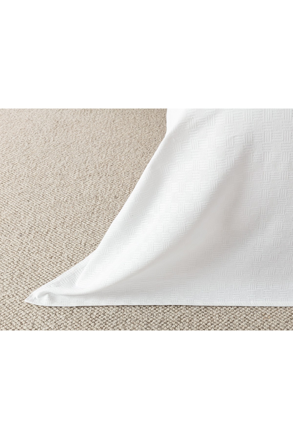 Anais King Size %100 Pamuk Pike - Beyaz